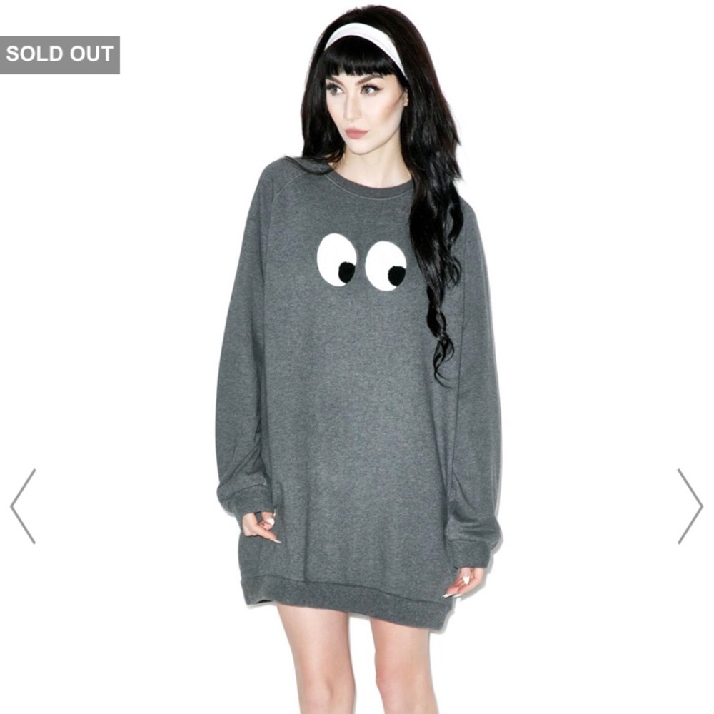 Lazy Oaf over sized eyeball sweatshirt